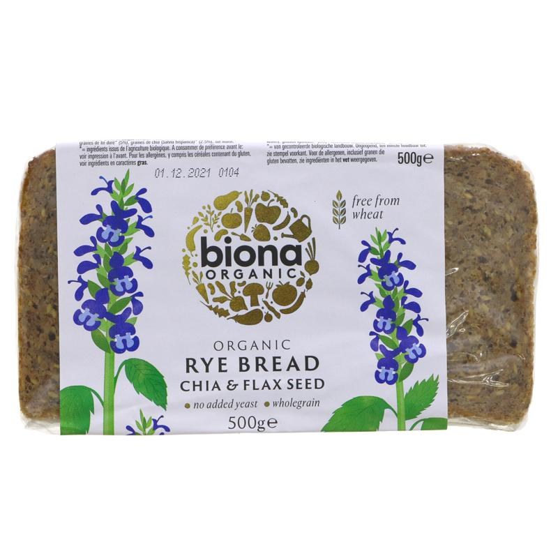 Biona Organic Rye Chia Flax Bread Fairhaven Wholefoods Ltd